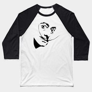 Salvador Dali Stencil Artwork Baseball T-Shirt